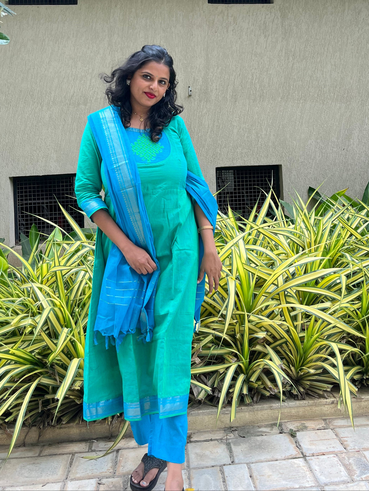 Margazhi - Cyan blue