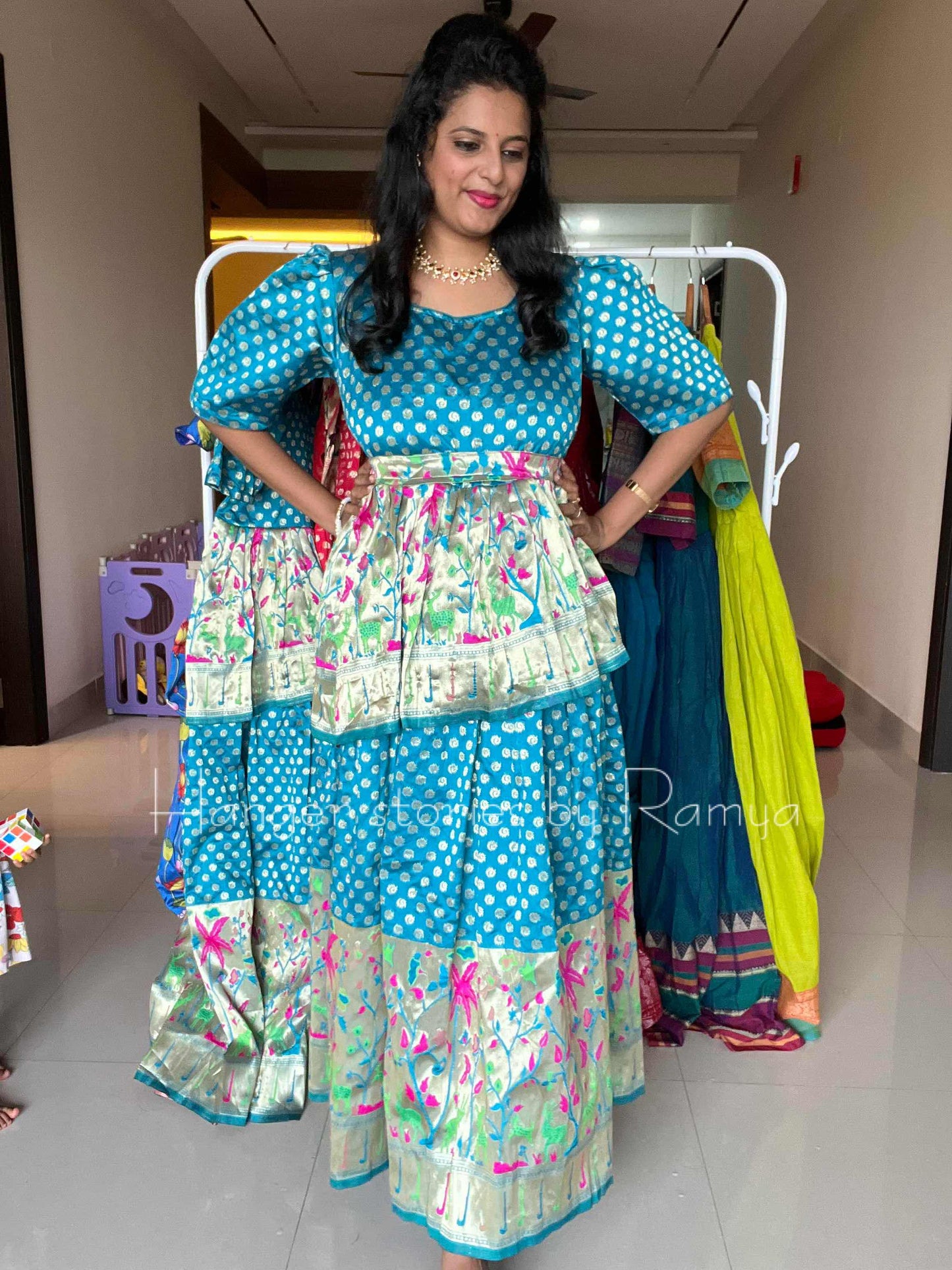 Paithani Blue Peplum