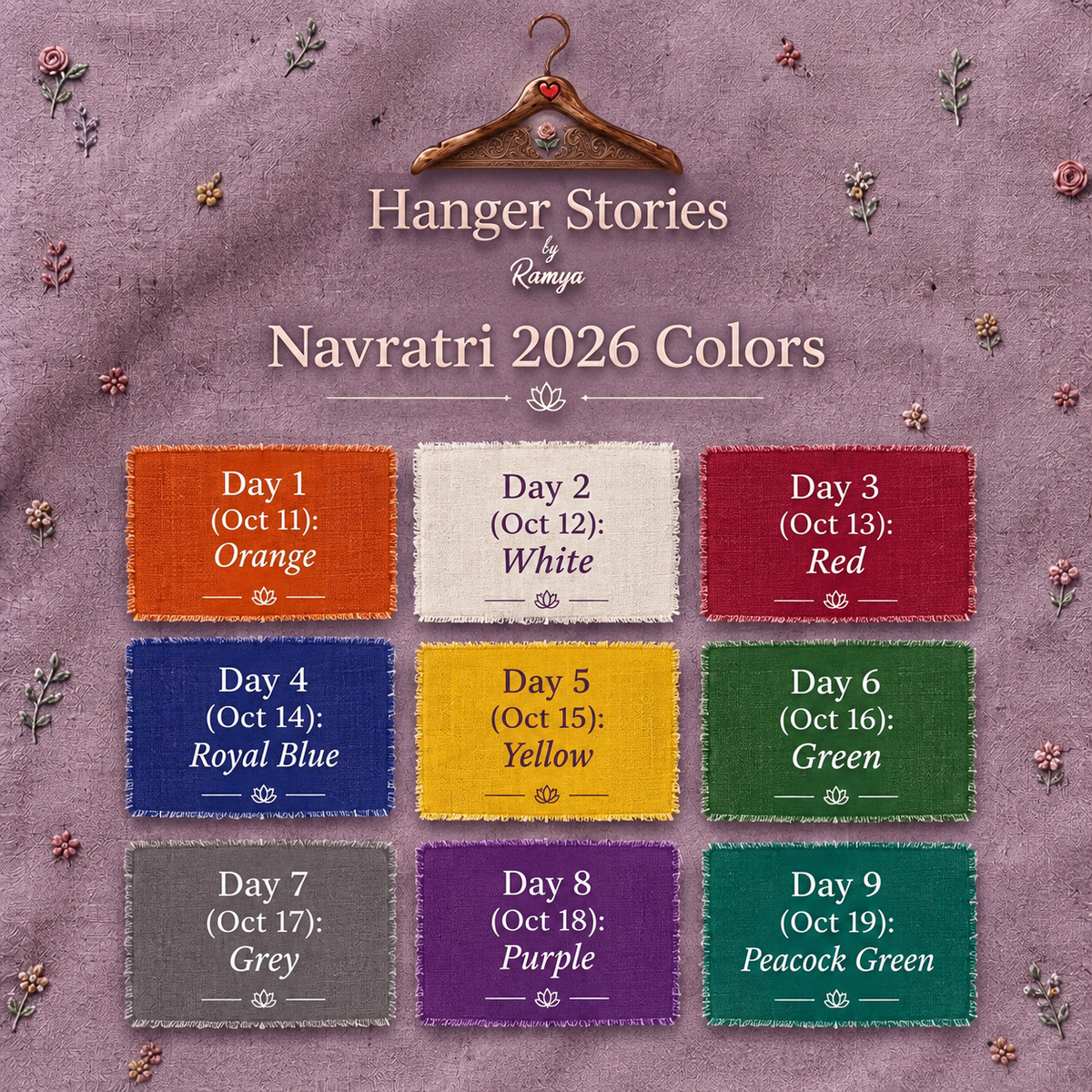 Navratri colors