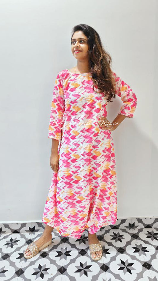 Indo ikkat Dhoti Jumpsuit