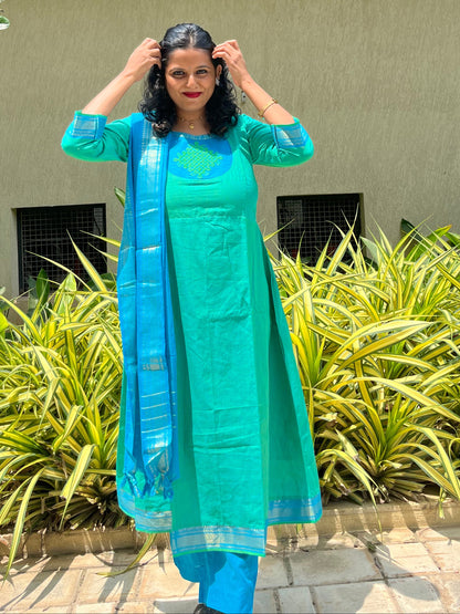 Margazhi - Cyan blue