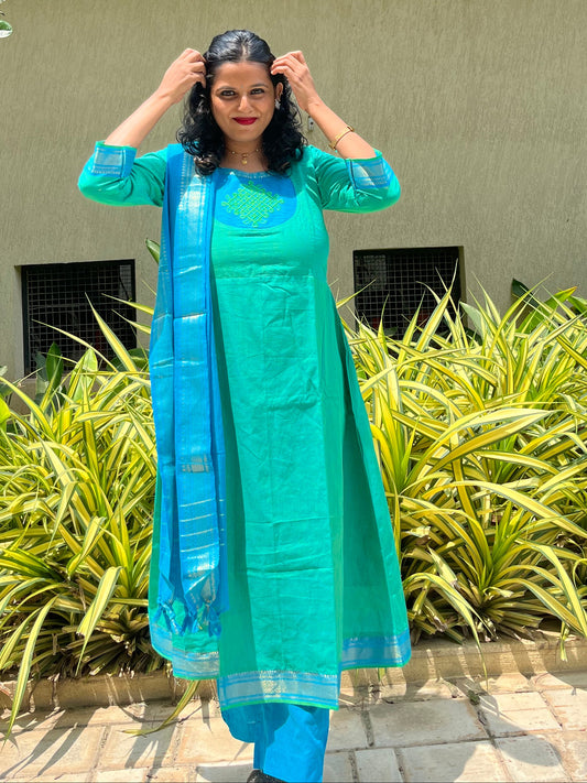 Margazhi - Cyan blue