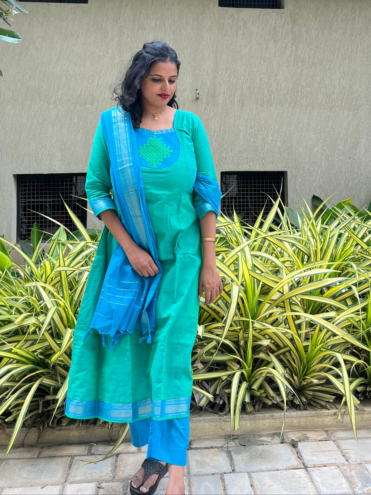 Margazhi - Cyan blue