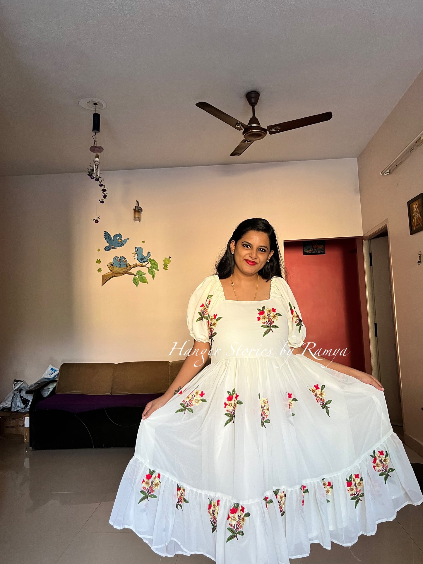 Embroidery Cream White