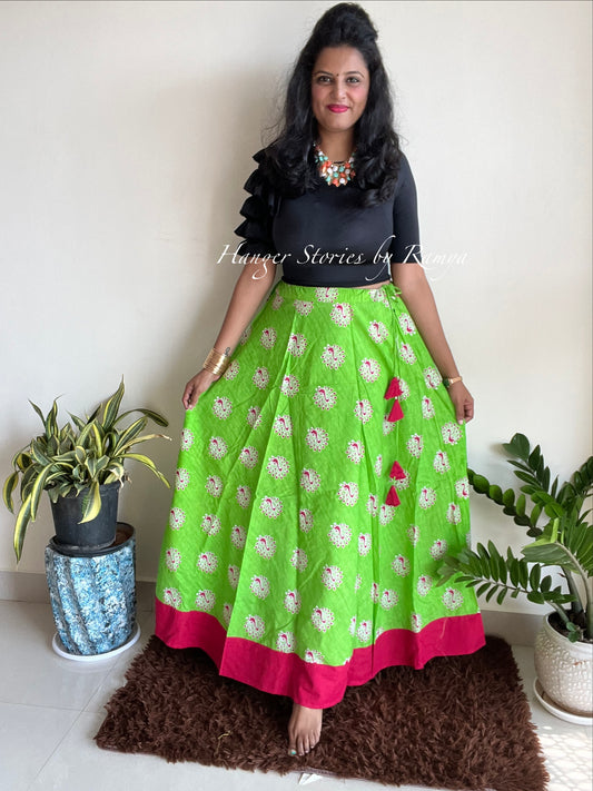 Mayil Green Skirt