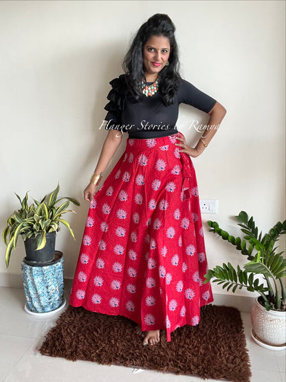 Mayil Red Skirt