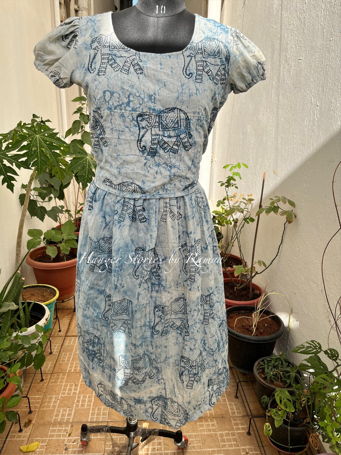 Elephant Block Print Pull up