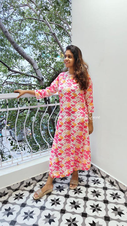 Indo ikkat Dhoti Jumpsuit