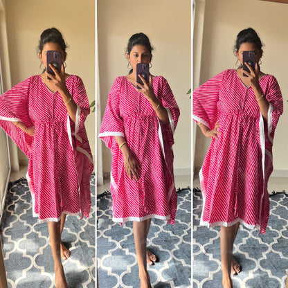 Pink Stripe Kaftan