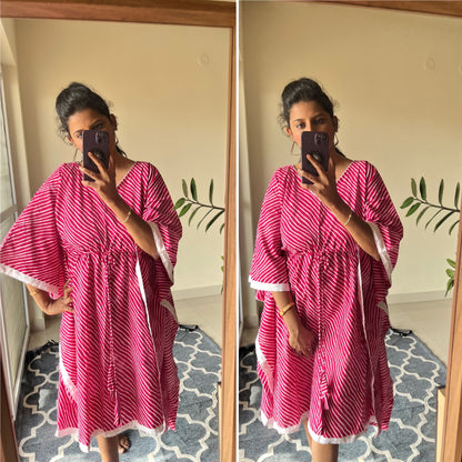 Pink Stripe Kaftan