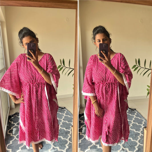 Pink Stripe Kaftan
