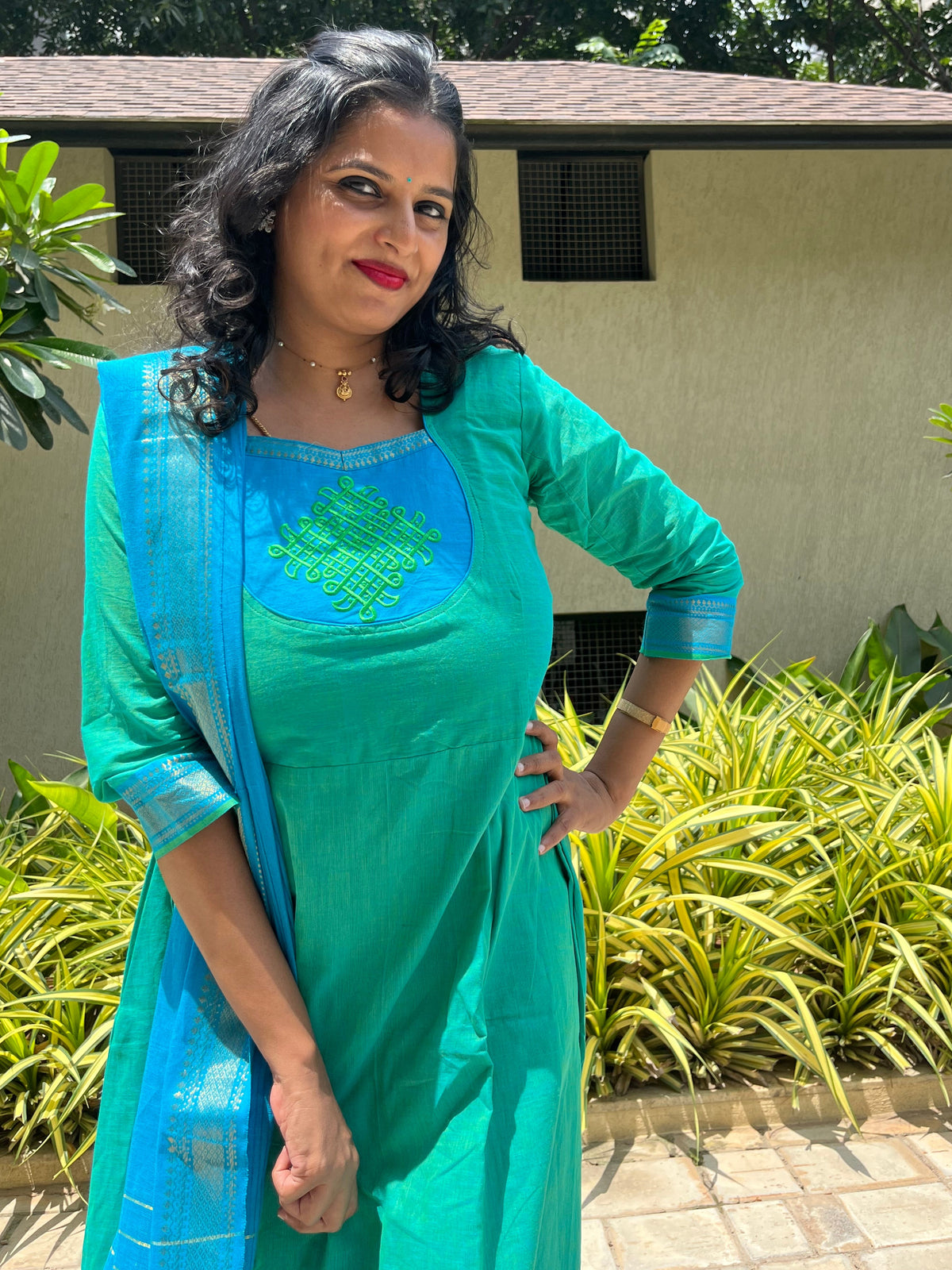 Margazhi - Cyan blue