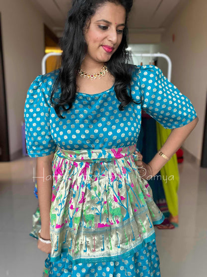 Paithani Blue Peplum