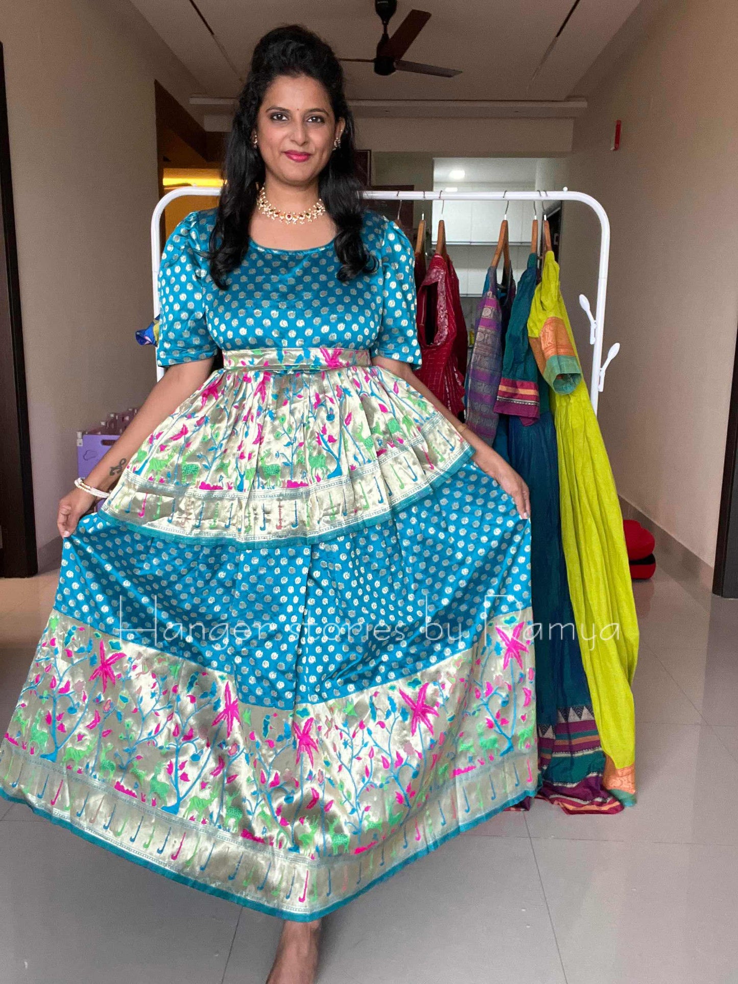 Paithani Blue Peplum